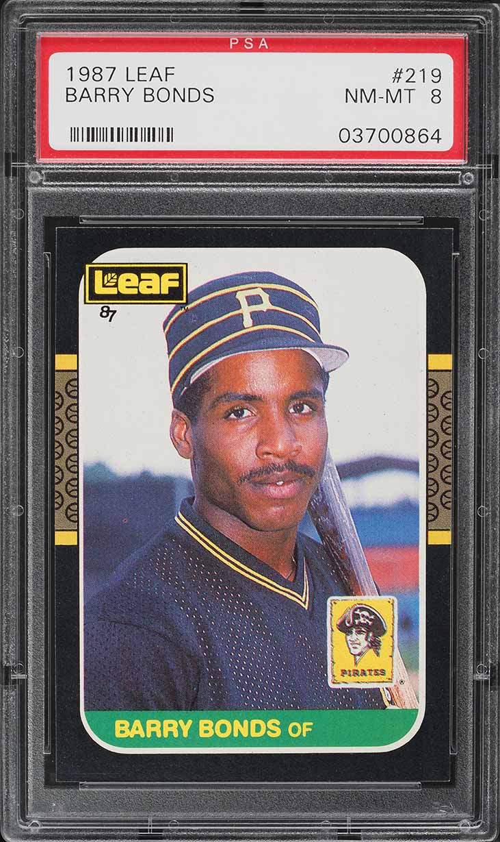 1987 Leaf Barry Bonds ROOKIE #219 PSA 8 NM-MT