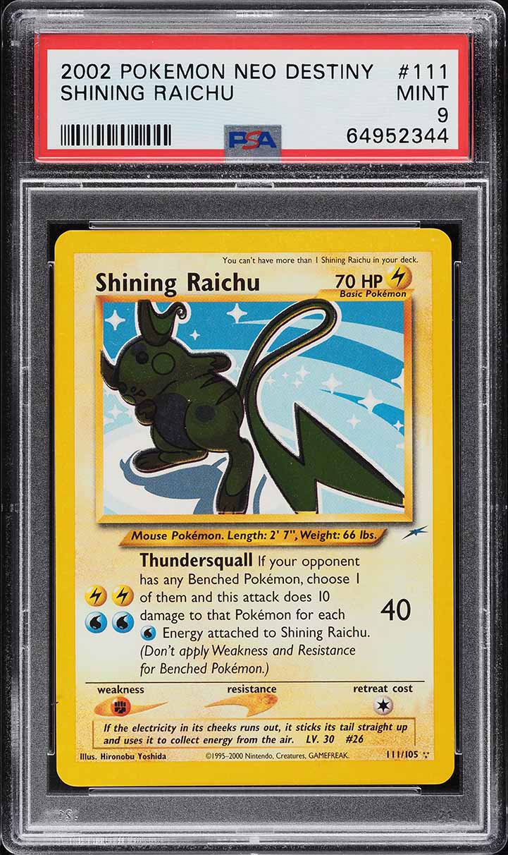 2002 Pokemon Neo Destiny Shining Raichu #111 PSA 9 MINT
