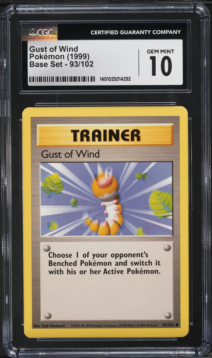 1999 Pokemon Base Set Gust Of Wind #93 CGC 10 GEM MINT