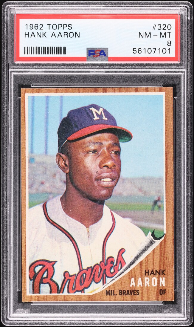 1962 Topps Hank Aaron #320 PSA 8 NM-MT