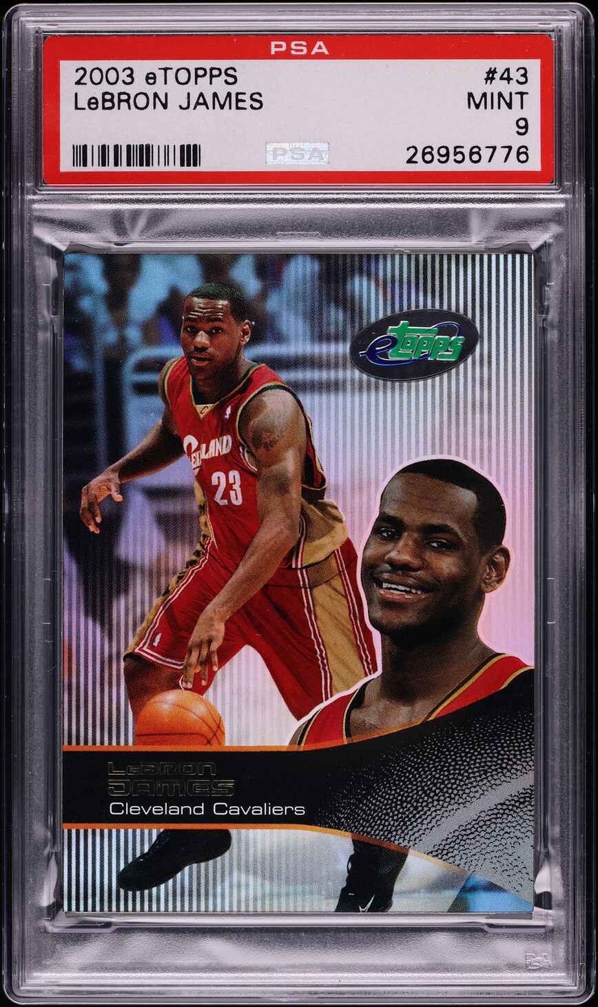 2003 eTopps Basketball LeBron James ROOKIE #43 PSA 9 MINT
