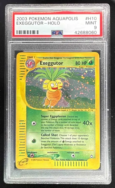 2003 Pokemon Aquapolis #H10/H32 Exeggutor Holo PSA 9