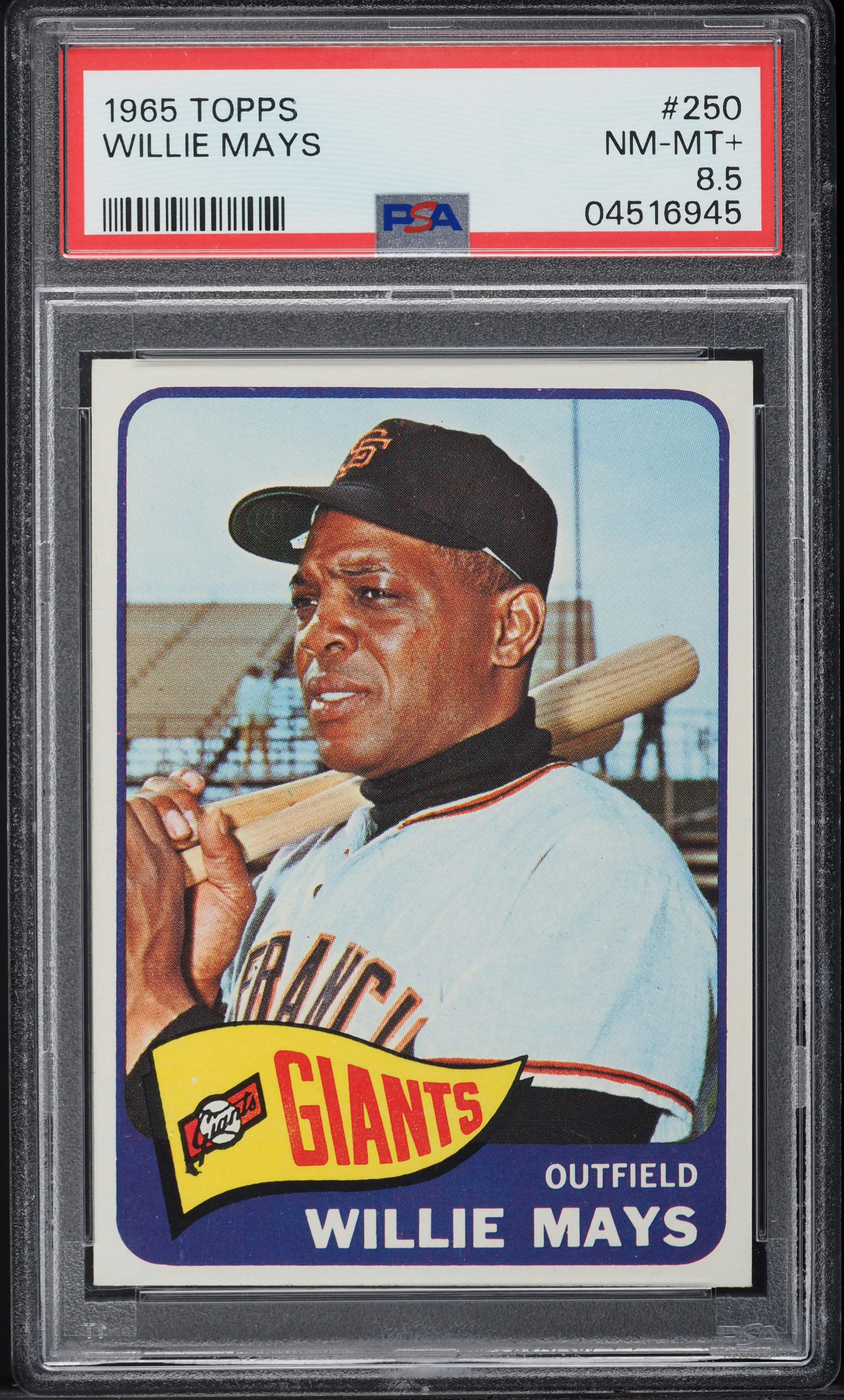 1965 Topps Willie Mays #250 PSA 8.5 NM-MT+