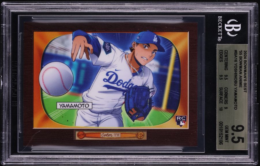 2024 Bowman's Best '55 Bowman Anime Yoshinobu Yamamoto ROOKIE #BA16 BGS 9.5 GEM