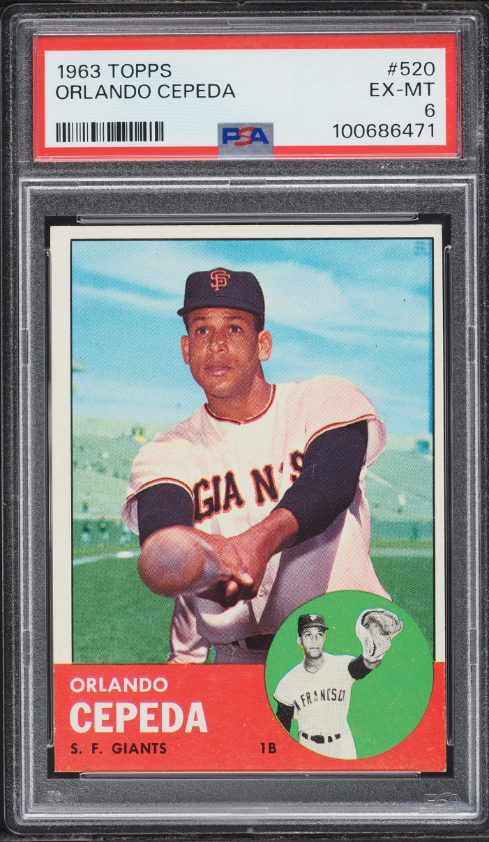 1963 Topps Orlando Cepeda #520 PSA 6 EXMT