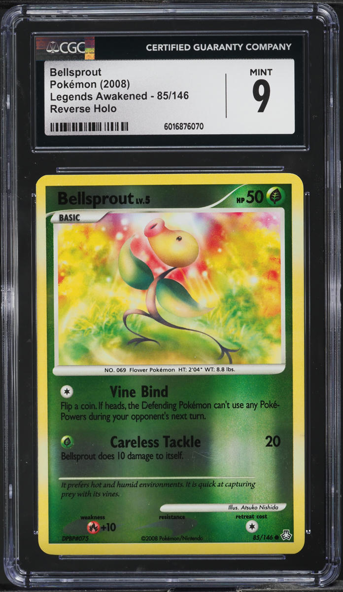 2008 Pokemon Diamond & Pearl Legends Awakened Reverse Holo Bellsprout #85 CGC 9
