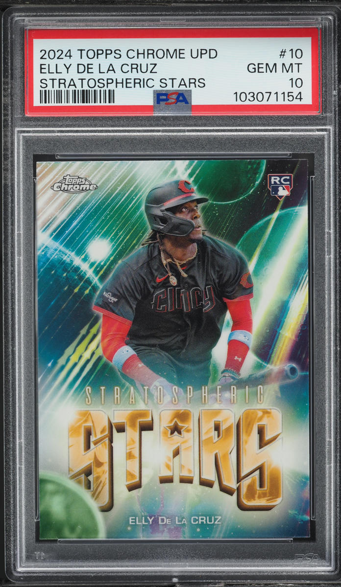 2024 Topps Chrome Update Stratospheric Stars Elly De La Cruz ROOKIE #10 PSA 10