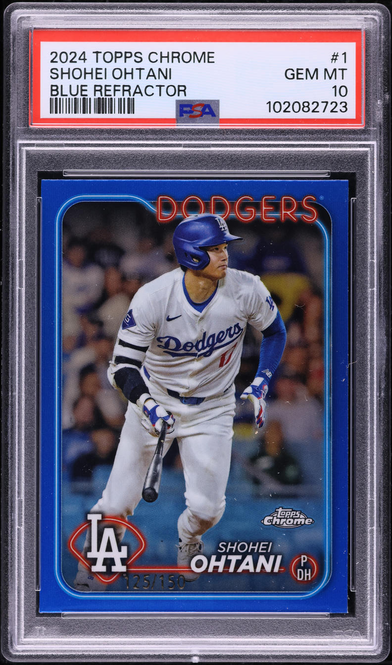 2024 Topps Chrome Blue Refractor Shohei Ohtani /150 #1 PSA 10 GEM MINT