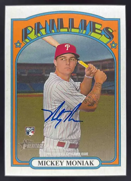 2021 Topps Heritage Real One Autograph High Number #ROA-MM Mickey Moniak RC Auto