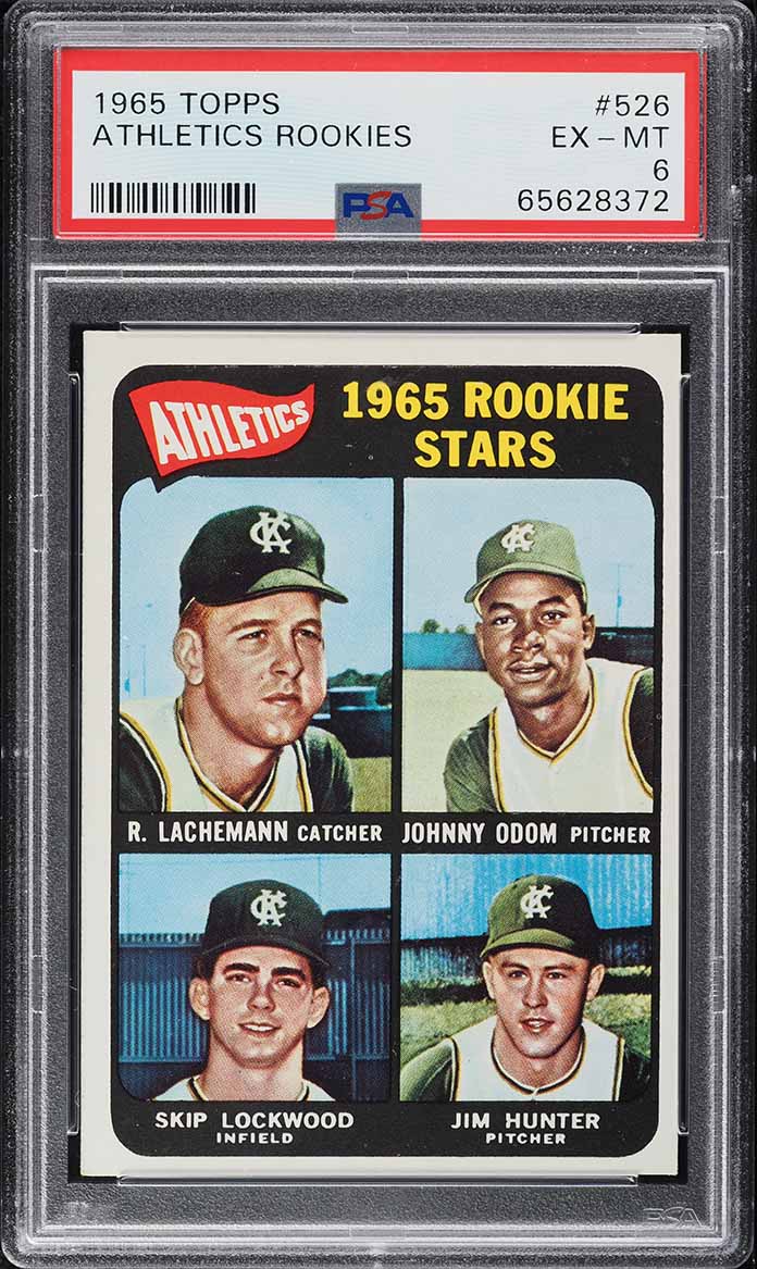 1965 Topps Catfish Hunter SP ROOKIE #526 PSA 6 EXMT