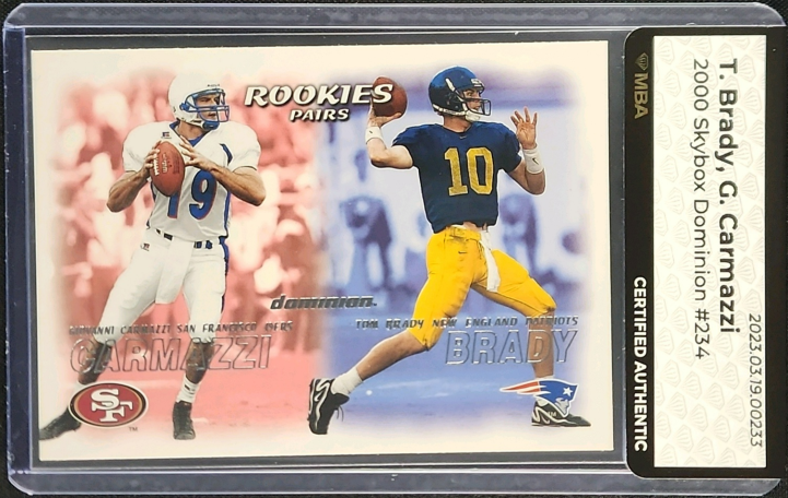 2000 Skybox Dominion Tom Brady ROOKIE #234 MBA AUTH
