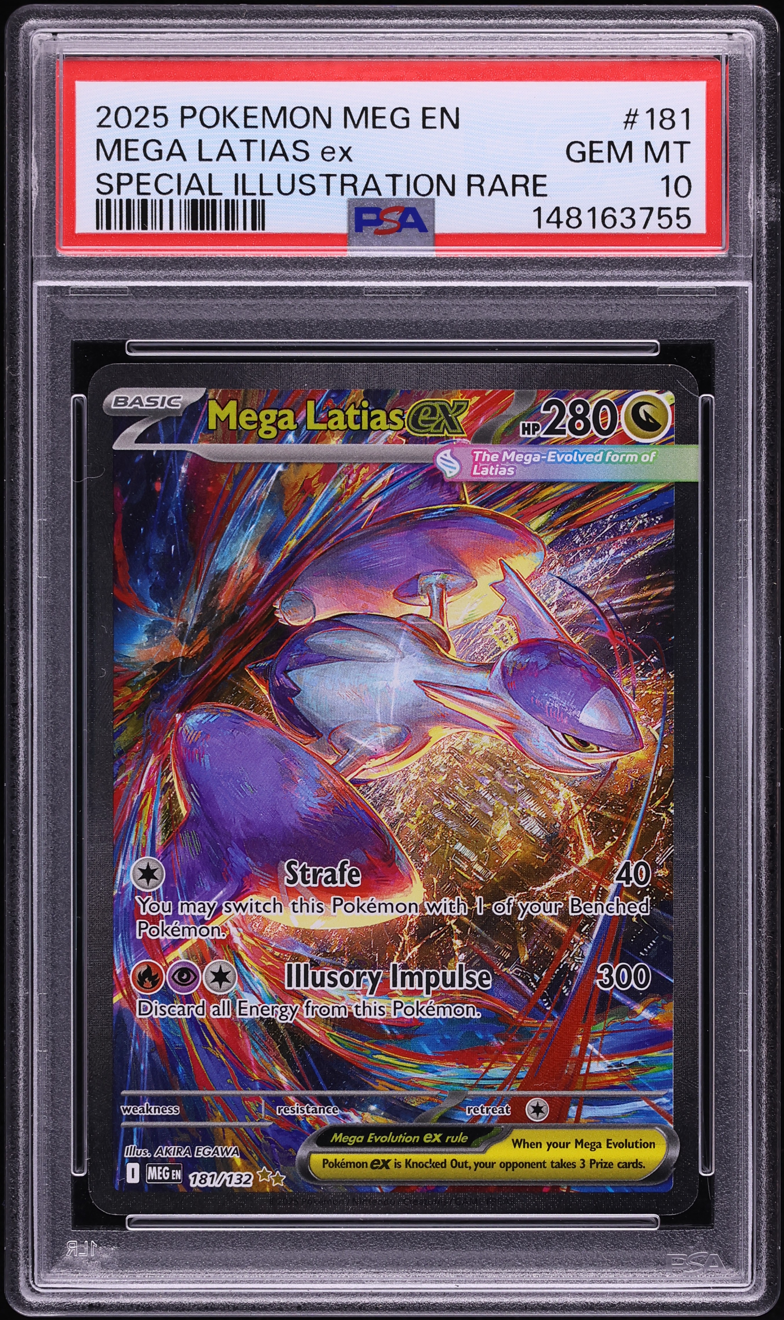 2025 Pokemon Mega Evolution SIR Mega Latias Ex #181 PSA 10 GEM MINT