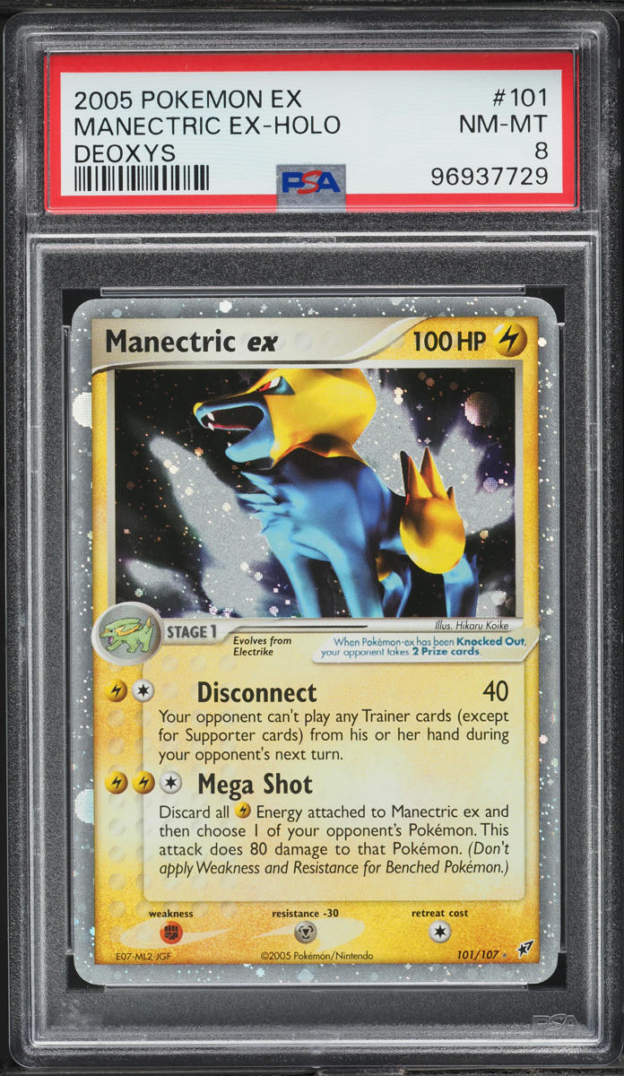 2005 Pokemon EX Deoxys Holo Manectric ex #101 PSA 8 NM-MT