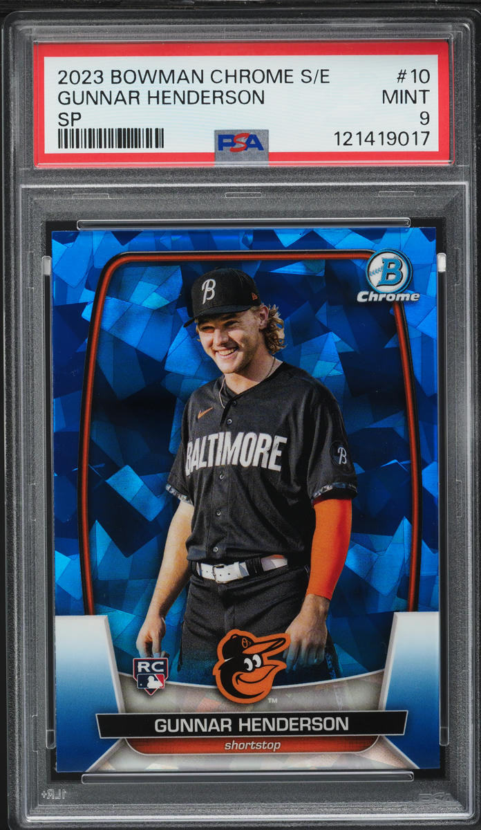 2023 Bowman Chrome Sapphire Edition SP Gunnar Henderson ROOKIE #10 PSA 9 MINT