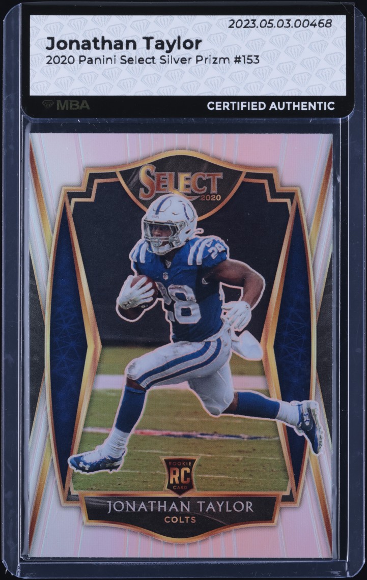 2020 Select Premier Level Silver Prizm Jonathan Taylor ROOKIE #153 MBA AUTH