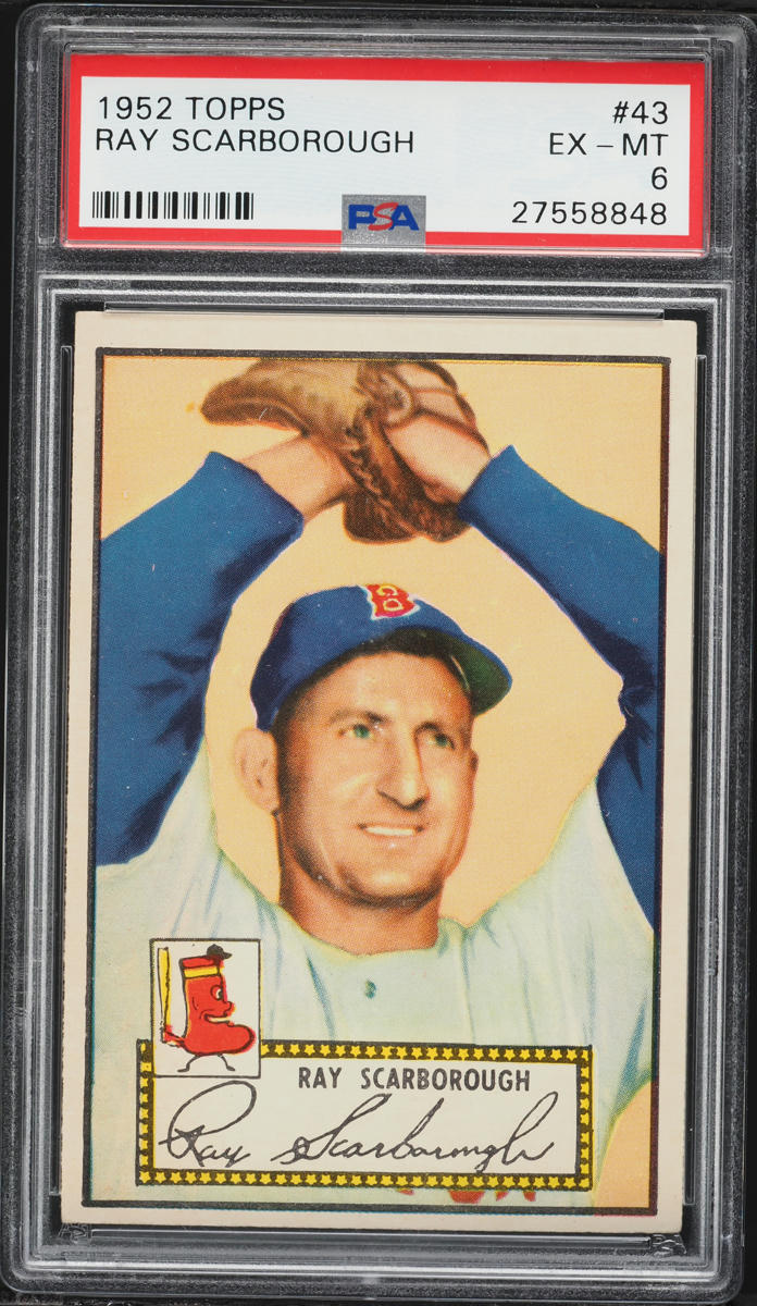 1952 Topps Ray Scarborough #43 PSA 6 EXMT