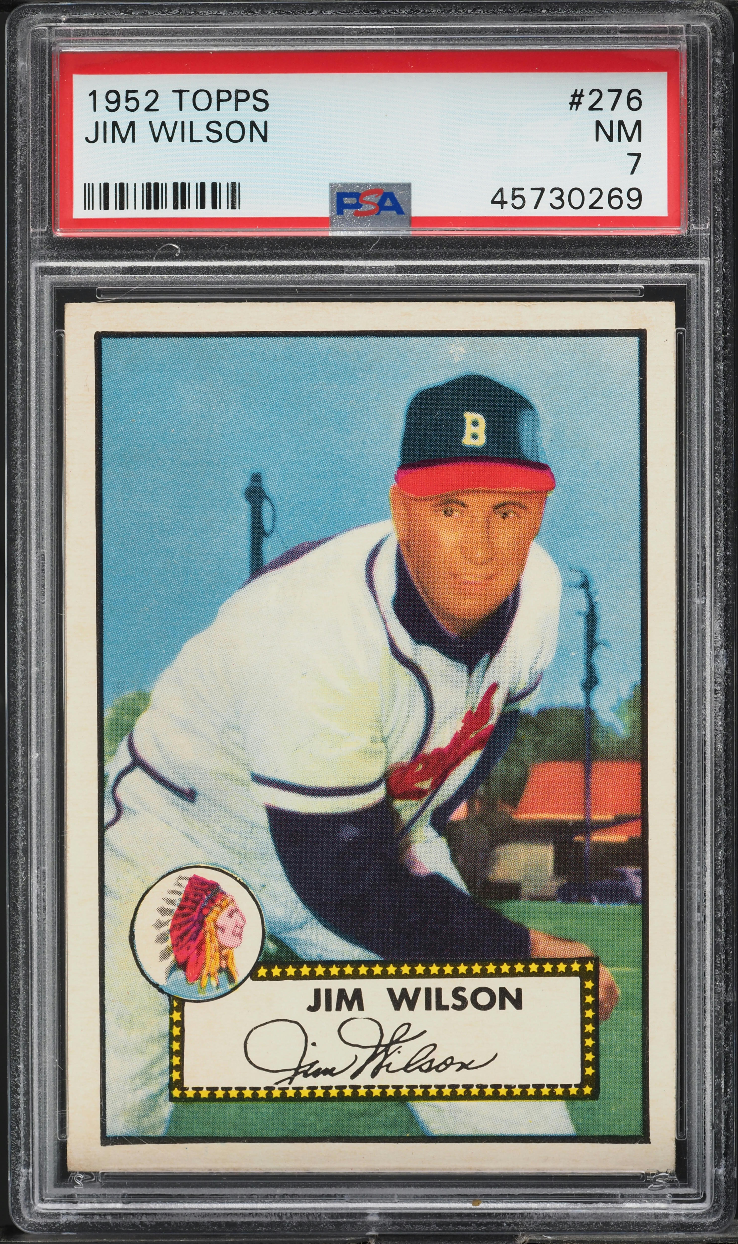 1952 Topps Jim Wilson #276 PSA 7 NRMT