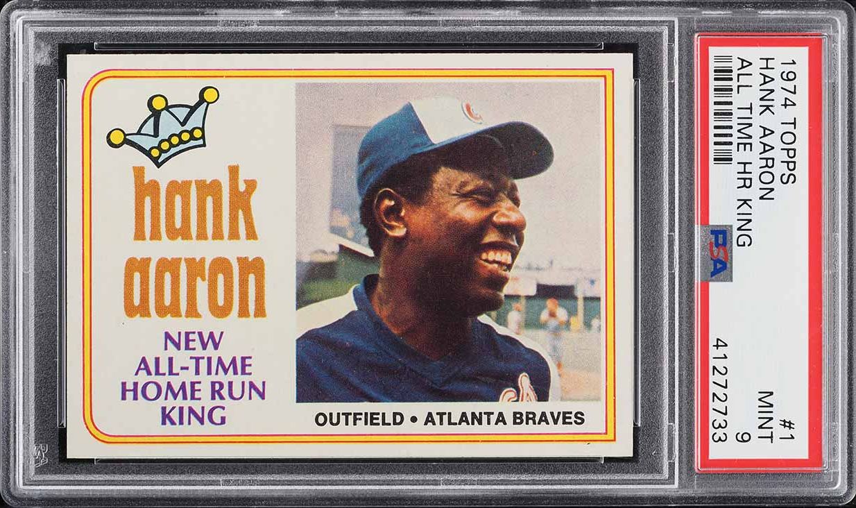 1974 Topps Hank Aaron ALL TIME HR KING #1 PSA 9 MINT