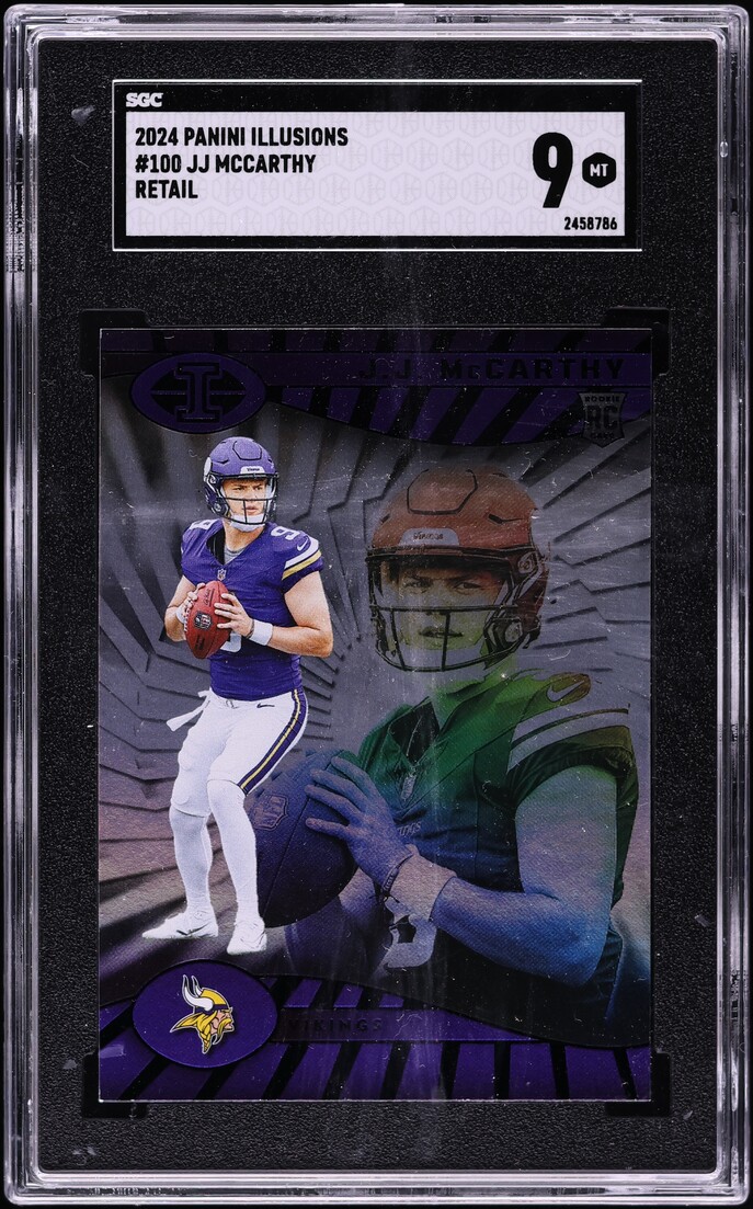 2024 Panini Illusions Retail JJ McCarthy ROOKIE #100 SGC 9 MINT