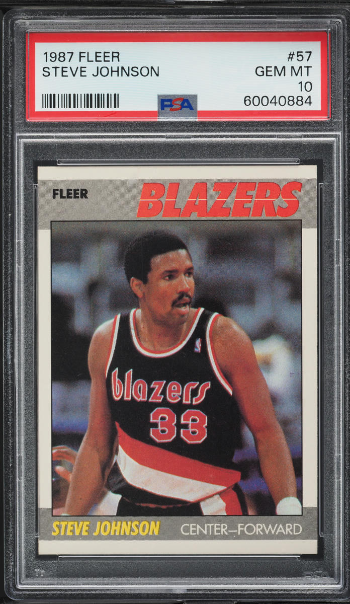 1987 Fleer Basketball Steve Johnson #57 PSA 10 GEM MINT