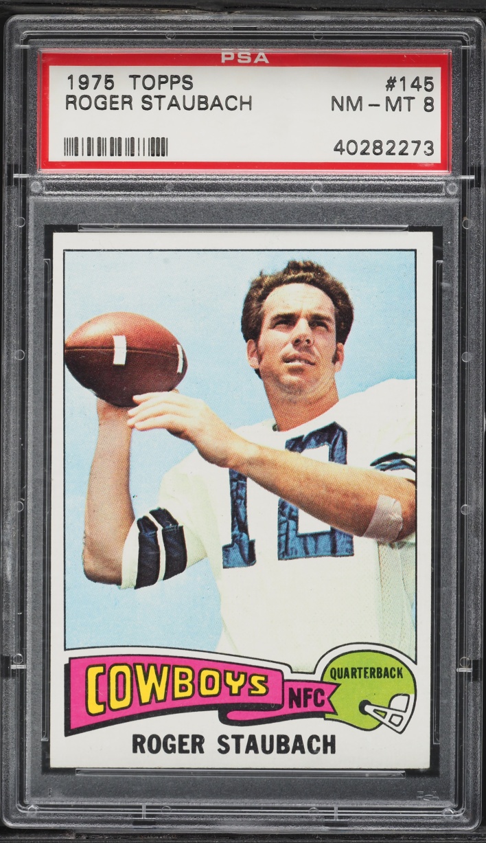 1975 Topps Football Roger Staubach #145 PSA 8 NM-MT