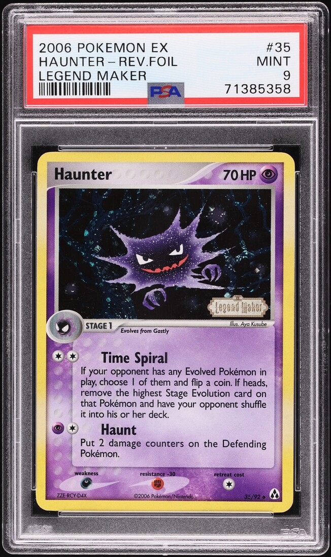 2006 Pokemon EX Legend Maker Reverse Holo Haunter #35 PSA 9 MINT