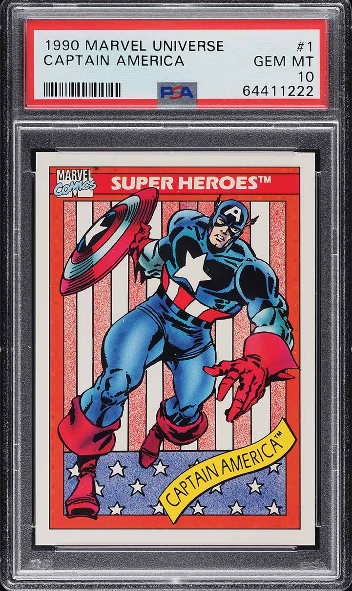 1990 Impel Marvel Universe Captain America #1 PSA 10 GEM MINT