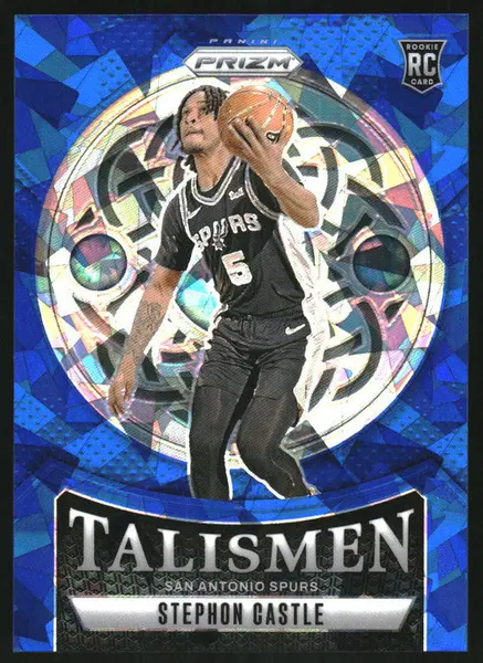 2024-25 Panini Prizm Talismen Blue Ice Prizm #14 Stephon Castle RC /125