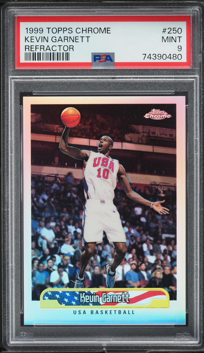 1999 Topps Chrome Refractor Kevin Garnett #250 PSA 9 MINT