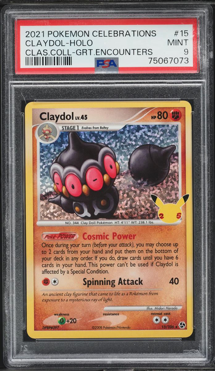 2021 Pokemon SWSH Celebrations Classic Collection Holo Claydol #15 PSA 9 MINT
