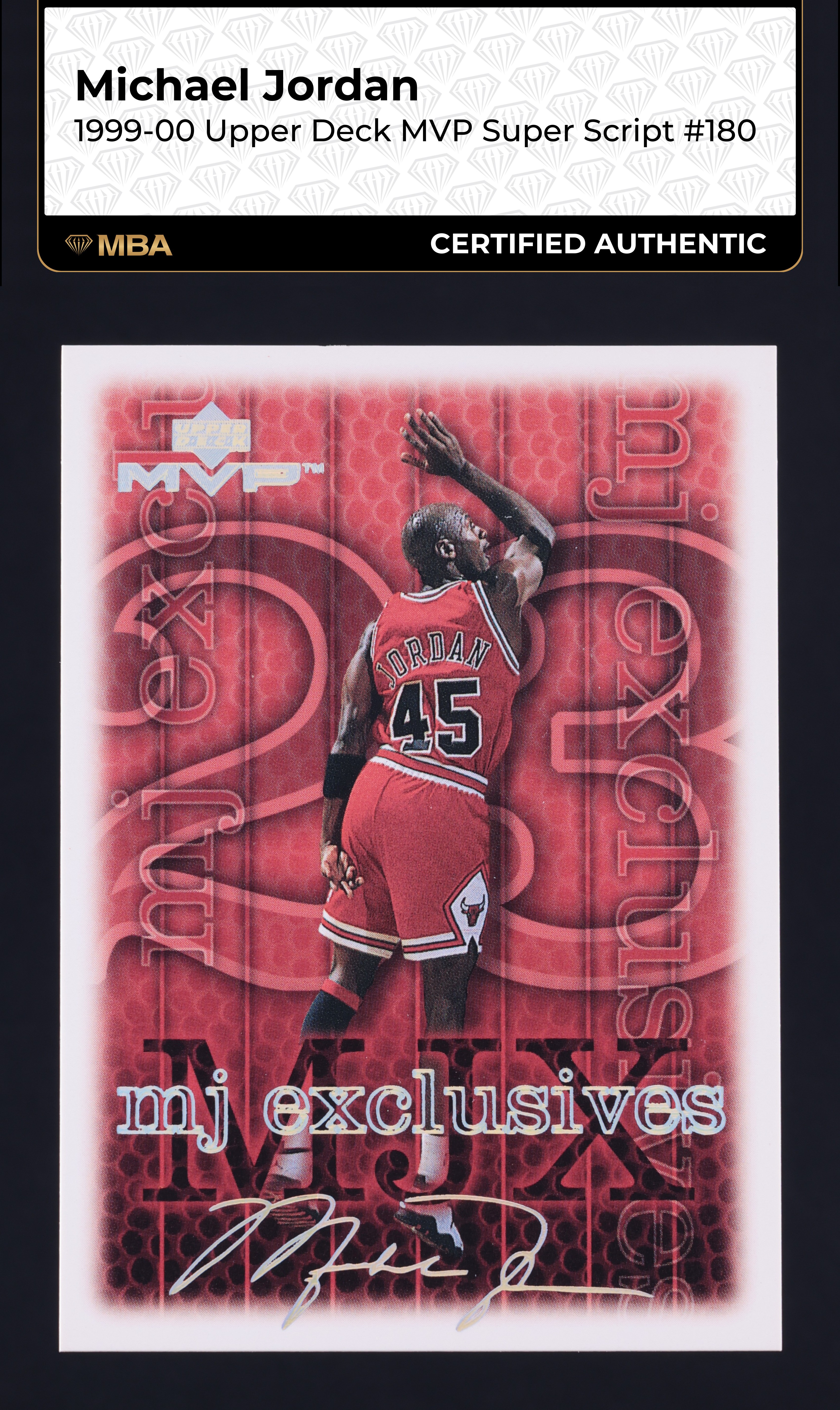 Michael Jordan 1999 Upper Deck MVP #204 Super Script /25 Price 