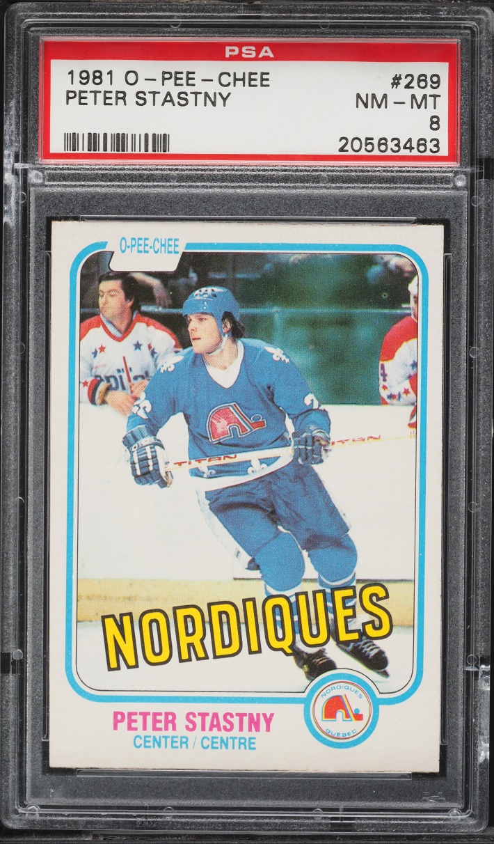1981 O-Pee-Chee Hockey Peter Stastny ROOKIE #269 PSA 8 NM-MT