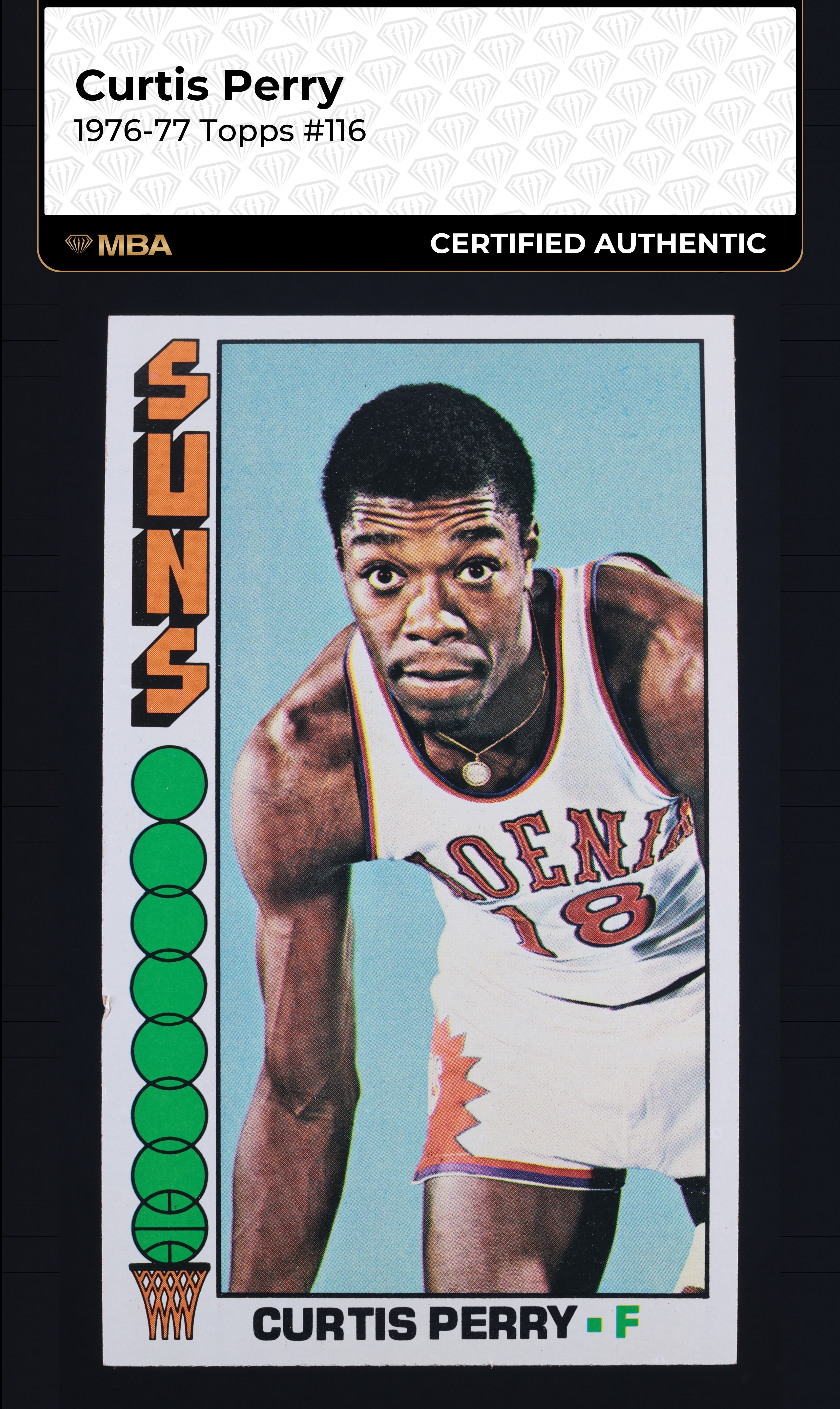 1976 Topps Basketball Curtis Perry #116 MBA AUTH