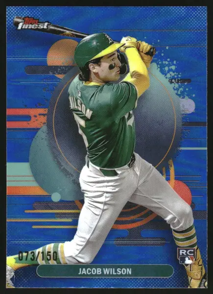 2025 Topps Finest Uncommon Blue Refractor #109 Jacob Wilson RC /150