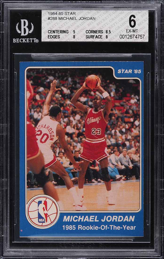 1984-85 Star Basketball Michael Jordan ROOKIE #288 BGS 6 EXMT