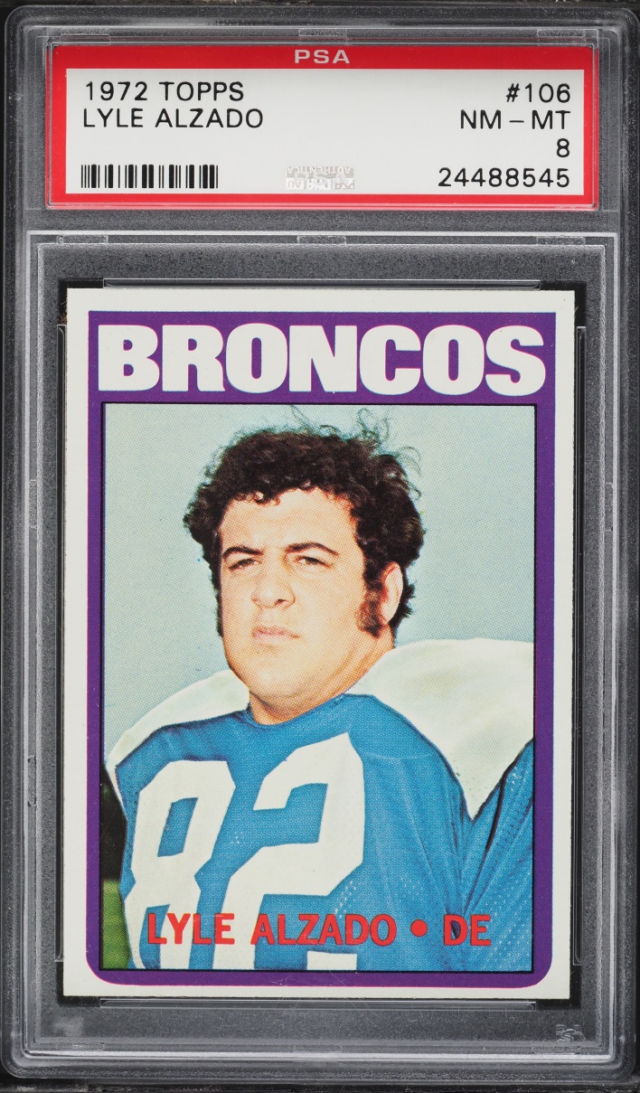 1972 Topps Football Lyle Alzado ROOKIE #106 PSA 8 NM-MT