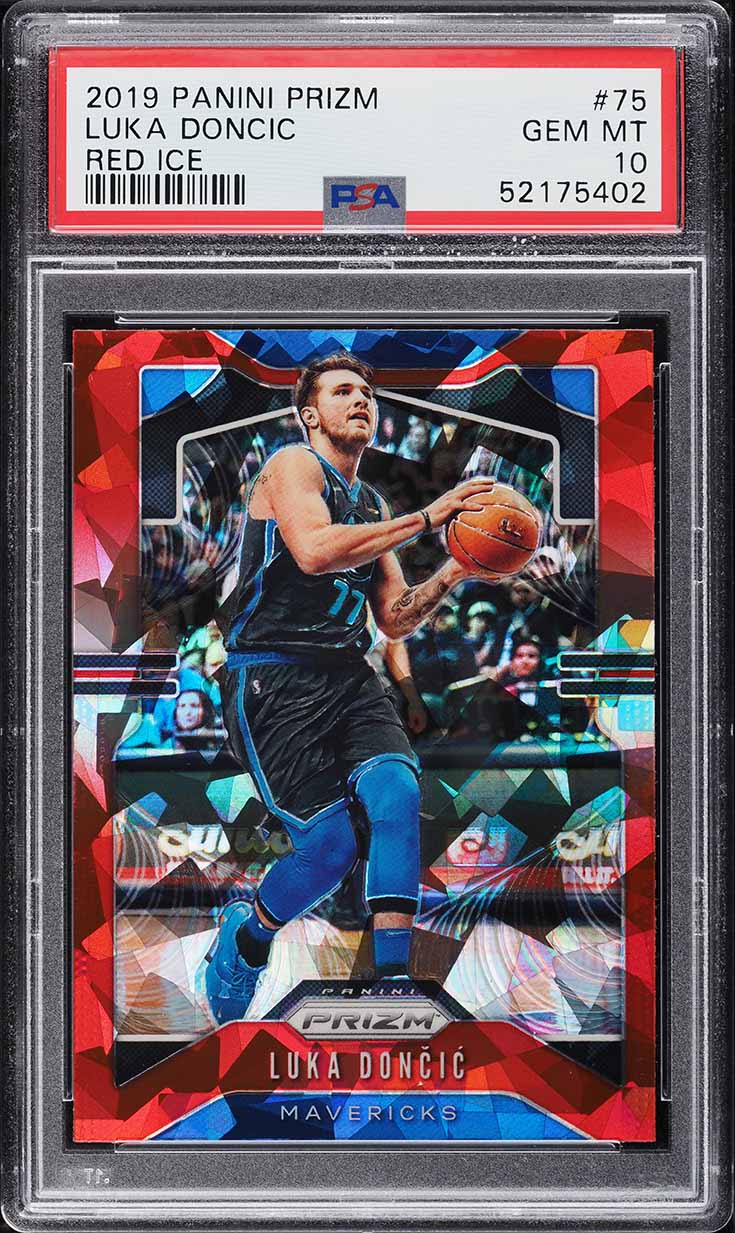 2019 Panini Prizm Red Ice Prizms Luka Doncic #75 PSA 10 GEM MINT
