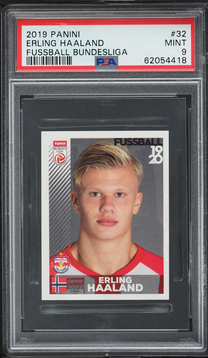 2019 Panini Fussball Bundesliga Erling Haaland ROOKIE #32 PSA 9 MINT
