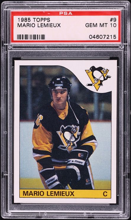 1985 Topps Hockey Mario Lemieux ROOKIE #9 PSA 10 GEM MINT