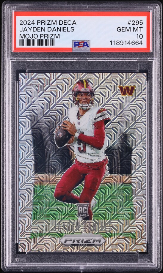 2024 Panini Prizm Deca Mojo Jayden Daniels ROOKIE /30 #295 PSA 10 GEM MINT