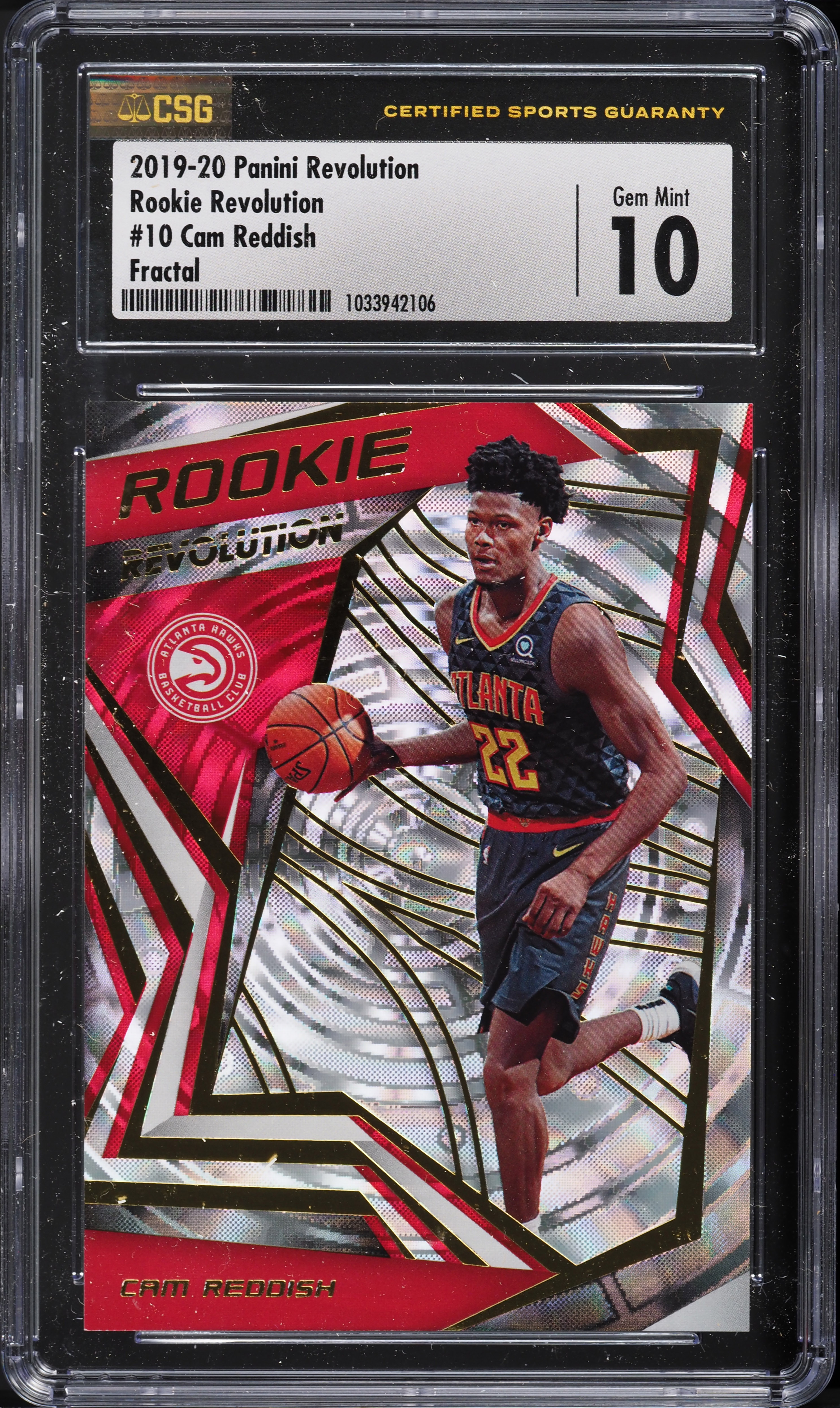 2019 Panini Revolution Fractal Cam Reddish ROOKIE #10 CSG 10 GEM MINT
