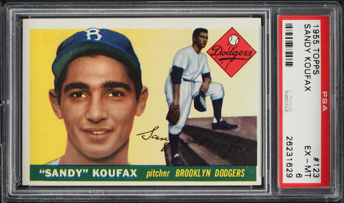 1955 Topps Sandy Koufax ROOKIE #123 PSA 6 EXMT