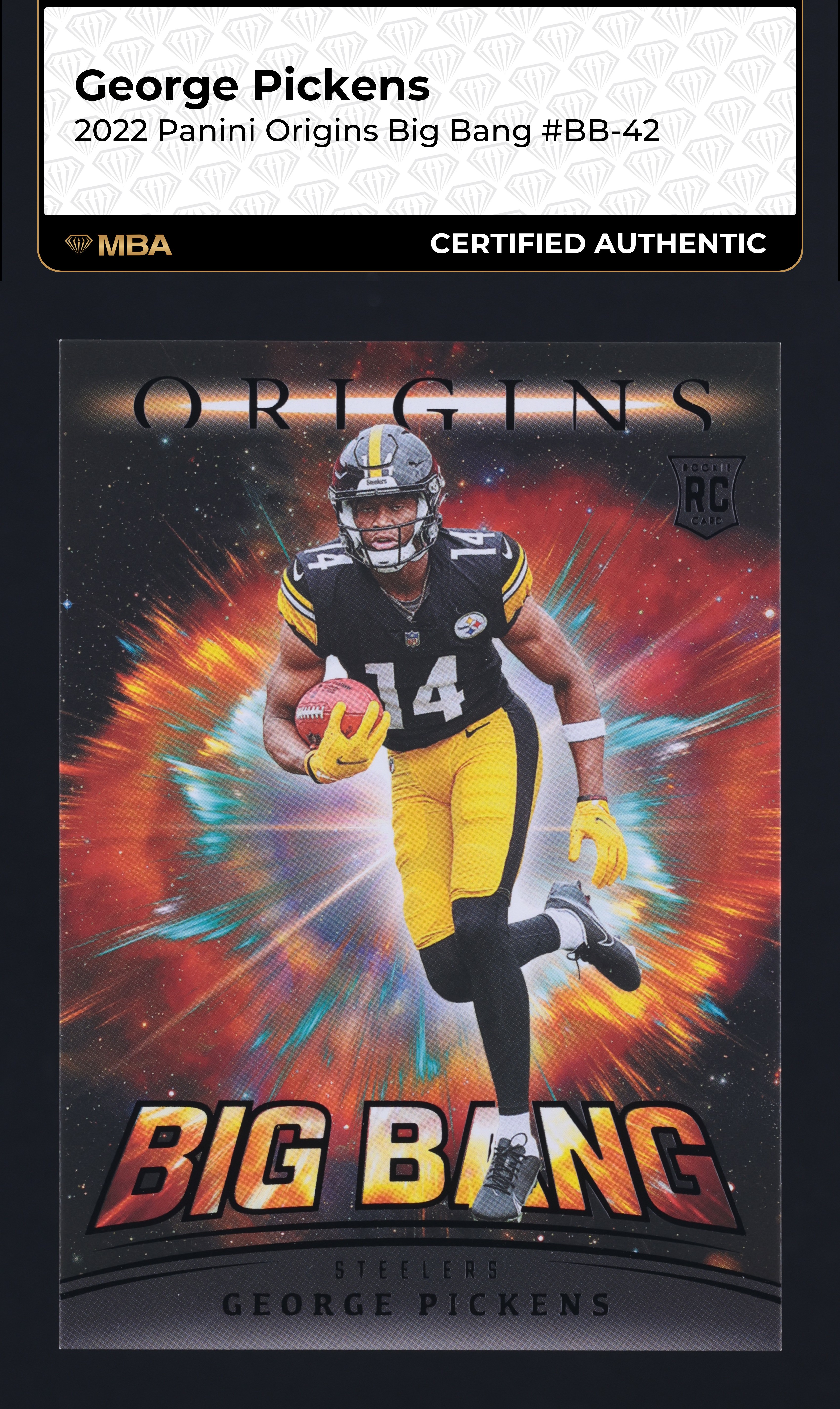 2022 Panini Origins Big Bang George Pickens ROOKIE #BB-42 MBA AUTH