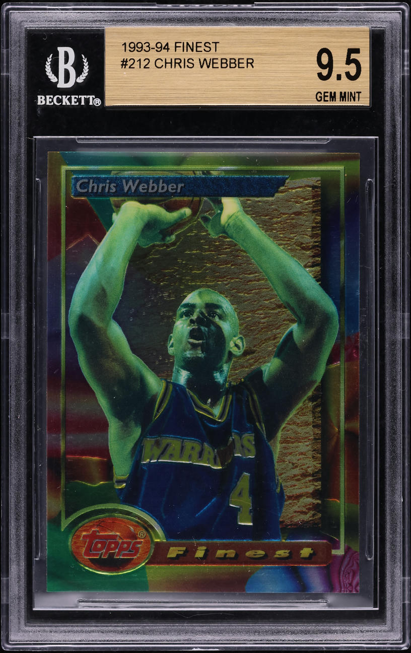 1993 Finest Basketball Chris Webber ROOKIE #212 BGS 9.5 GEM MINT