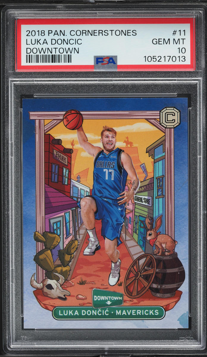 2018 Panini Cornerstones Downtown Luka Doncic ROOKIE #11 PSA 10 GEM MINT