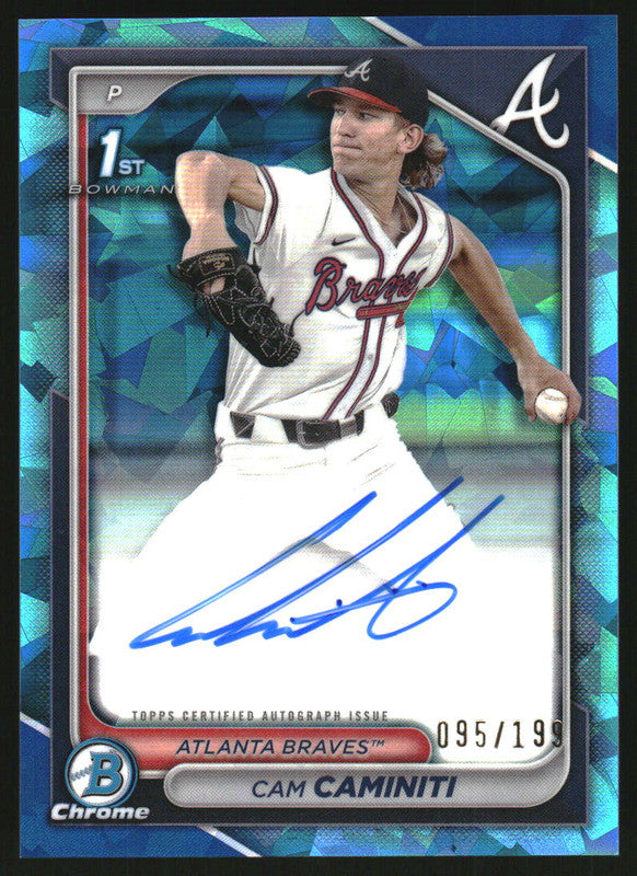 2024 Bowman Draft Sapphire Chrome Autographs #CPA-CC Cam Caminiti RC Auto /199