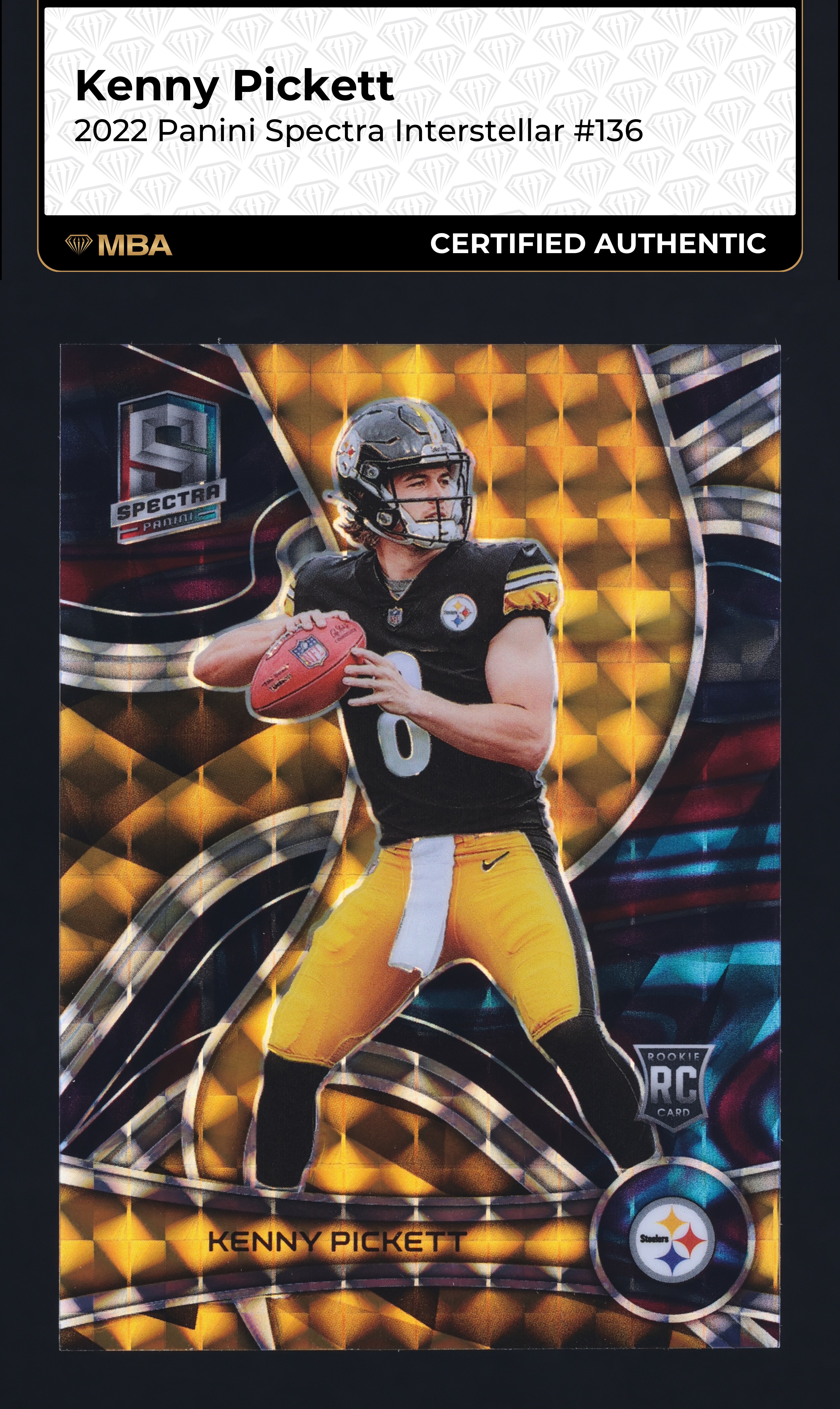 2022 Panini Spectra Interstellar Kenny Pickett ROOKIE /60 #136 MBA AUTH