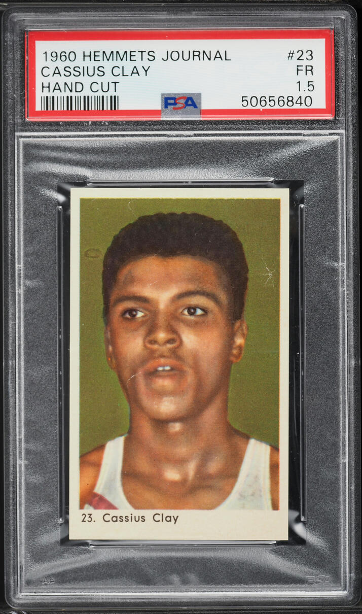 1960 Hemmets Journal Cassius Clay ROOKIE, HAND CUT #23 PSA 1.5 FR