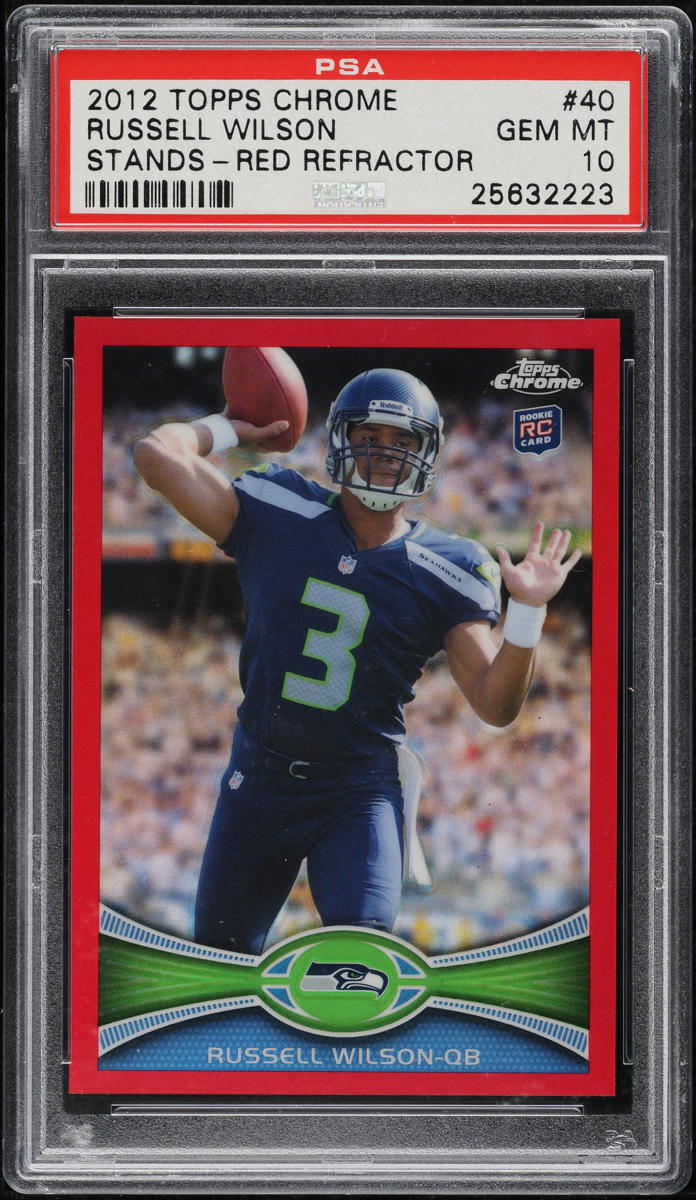 2012 Topps Chrome Red Refractor Russell Wilson ROOKIE /25 #40 PSA 10 GEM MINT