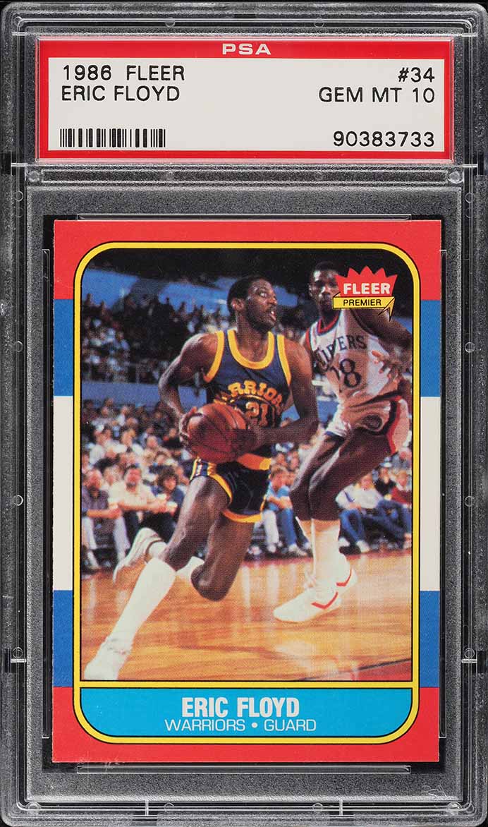 1986 Fleer Basketball Eric Floyd #34 PSA 10 GEM MINT